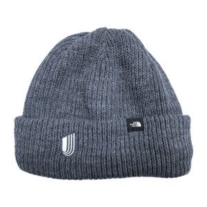 North Face Beanie Hat One Size Gray Ribbed Cuff Knit Warm Ski Cap Fleece Lined